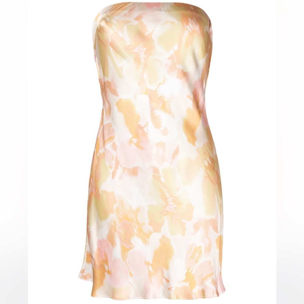 Bec & Bridge Strapless Dress in Soft Pastels